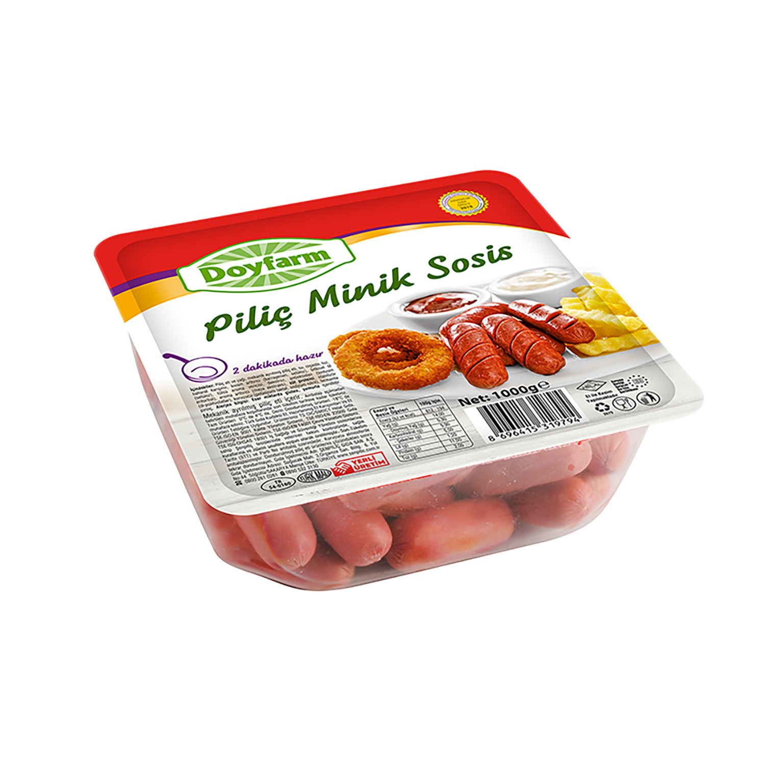 Doyfarm%20Piliç%20Kokteyl%20Sosis%201000%20GR.%20(Şenpiliç%20ürünüdür.)