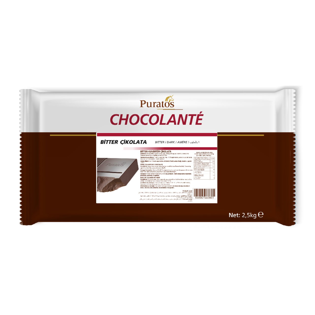 Puratos%20Chocolante%20Bitter%20Gerçek%20Çikolata%20Blok%202,5%20Kg.