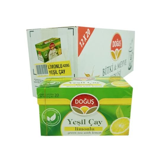 Doğuş Yeşil Çay Limonlu 1,75 Gr. 20’Li*12 Paket (Kolisiyle)