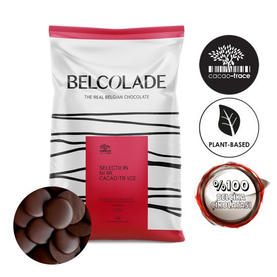 Puratos Belcolade Noir Selection  C501/J Bitter Drop Çikolata 15 Kg.