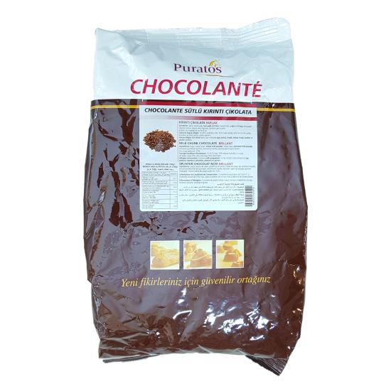 Puratos Chocolante Sütlü Kırıntı Çikolata Parlak 7 X 9mm (1 Kg.)